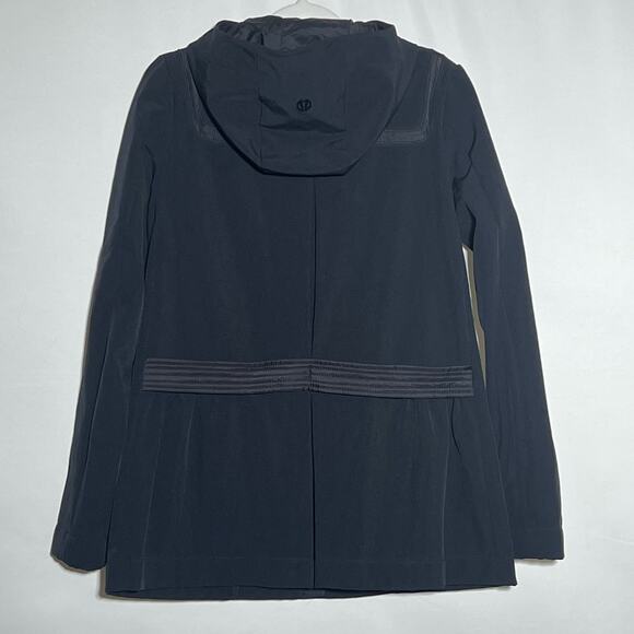 Lululemon Paddington Soft Shell Duffle Winter Coat Black Womens Size 6 - Picture 3 of 11
